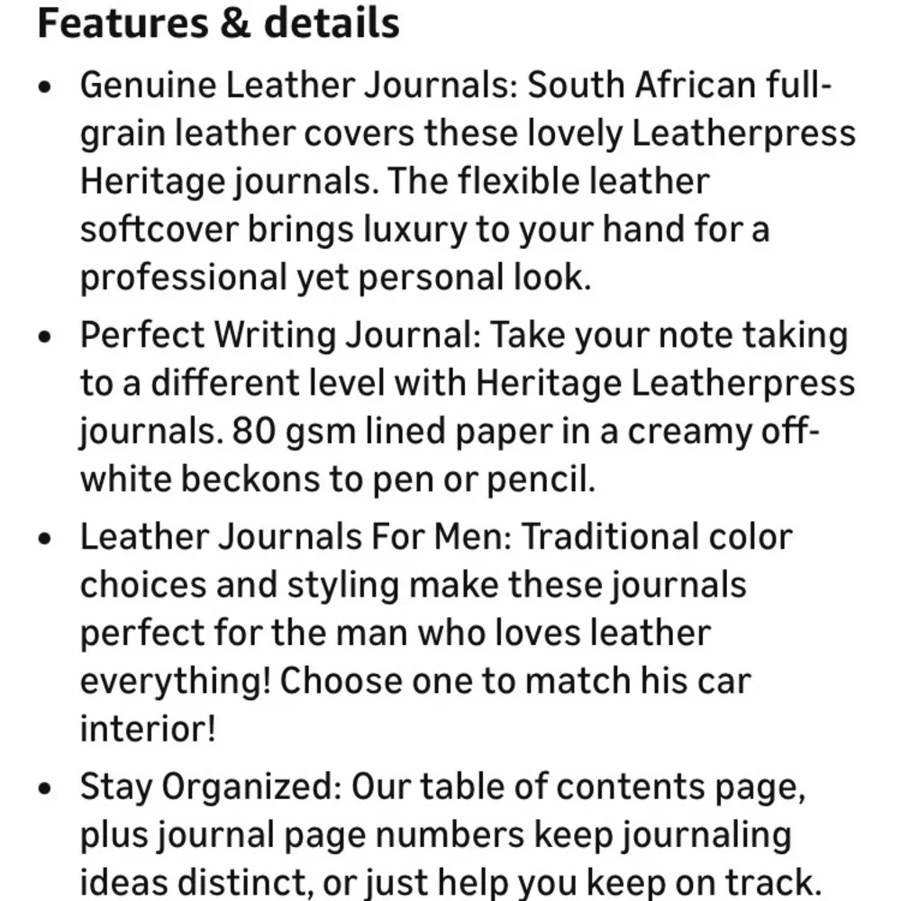 Leatherpress Heritage Collection Tuxedo Black Leather Notebook Journal Grad Gift